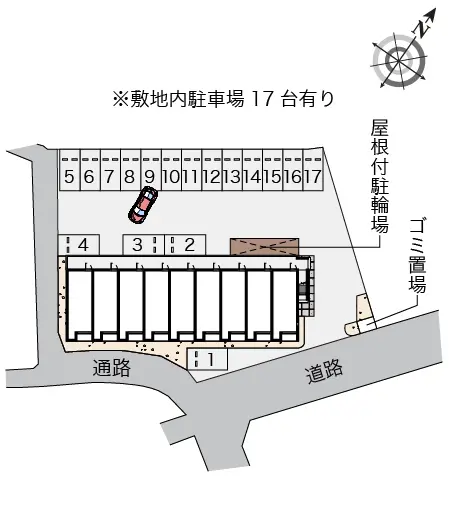 ★手数料０円★北九州市小倉南区北方３丁目　月極駐車場（LP）